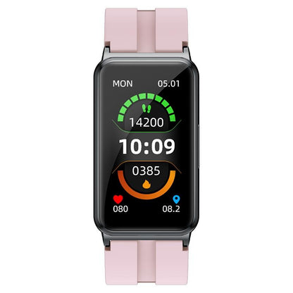 Smart Watch With Heart Rate And Blood Pressure Monitoring - Colour Screen - Pink