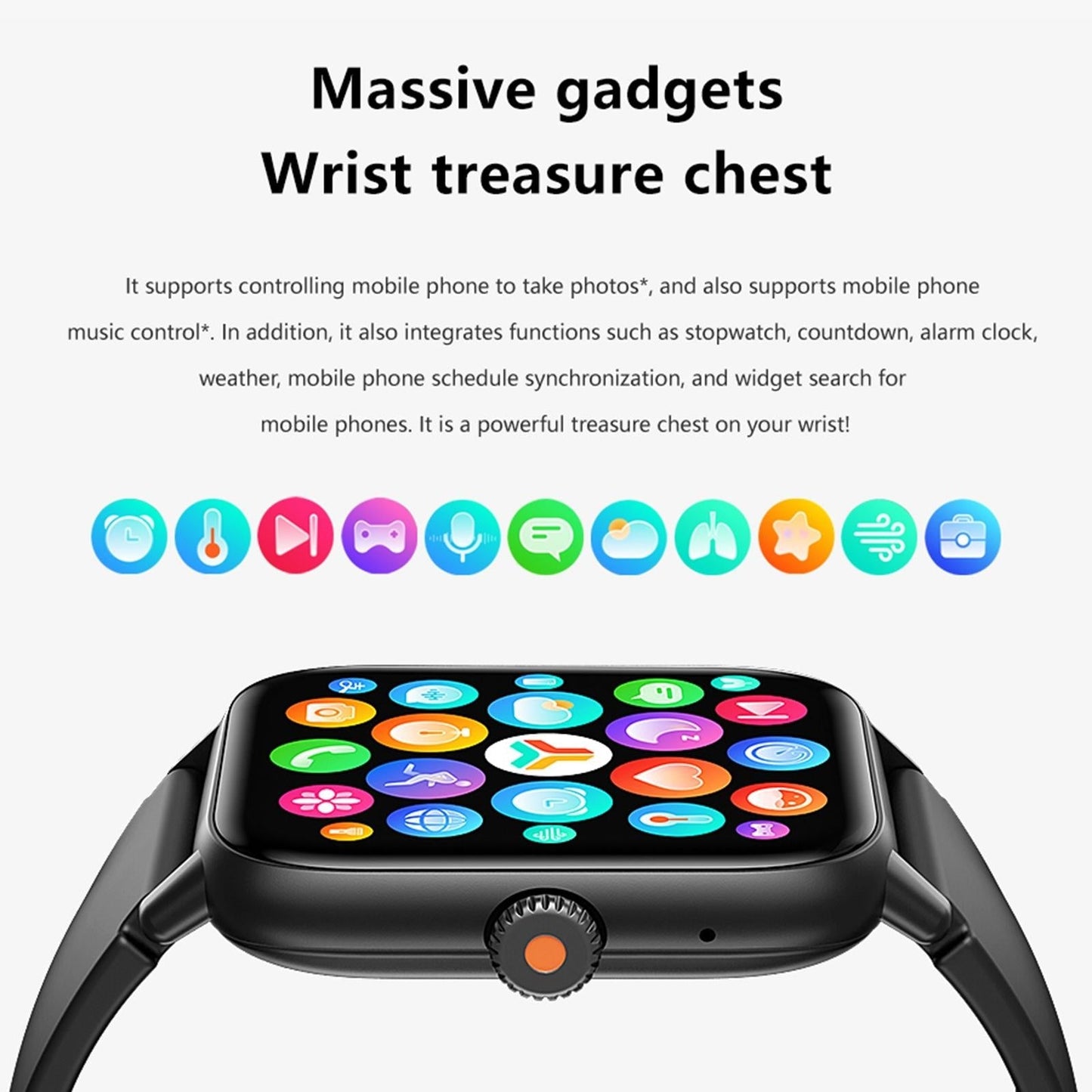 1.83 Inch Bt5.2 Smart Sport Watch Support Bluetooth Call / Sleep / Blood Sugar / Blood Oxygen / Heart Rate / Blood Pressure Health Monitor - Black