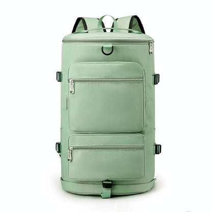 Waterproof Gym Bag - Shoe Compartment Included - Light Green