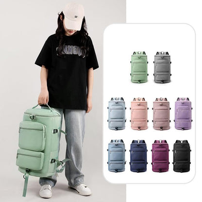 Waterproof Gym Bag - Shoe Compartment Included - Light Green