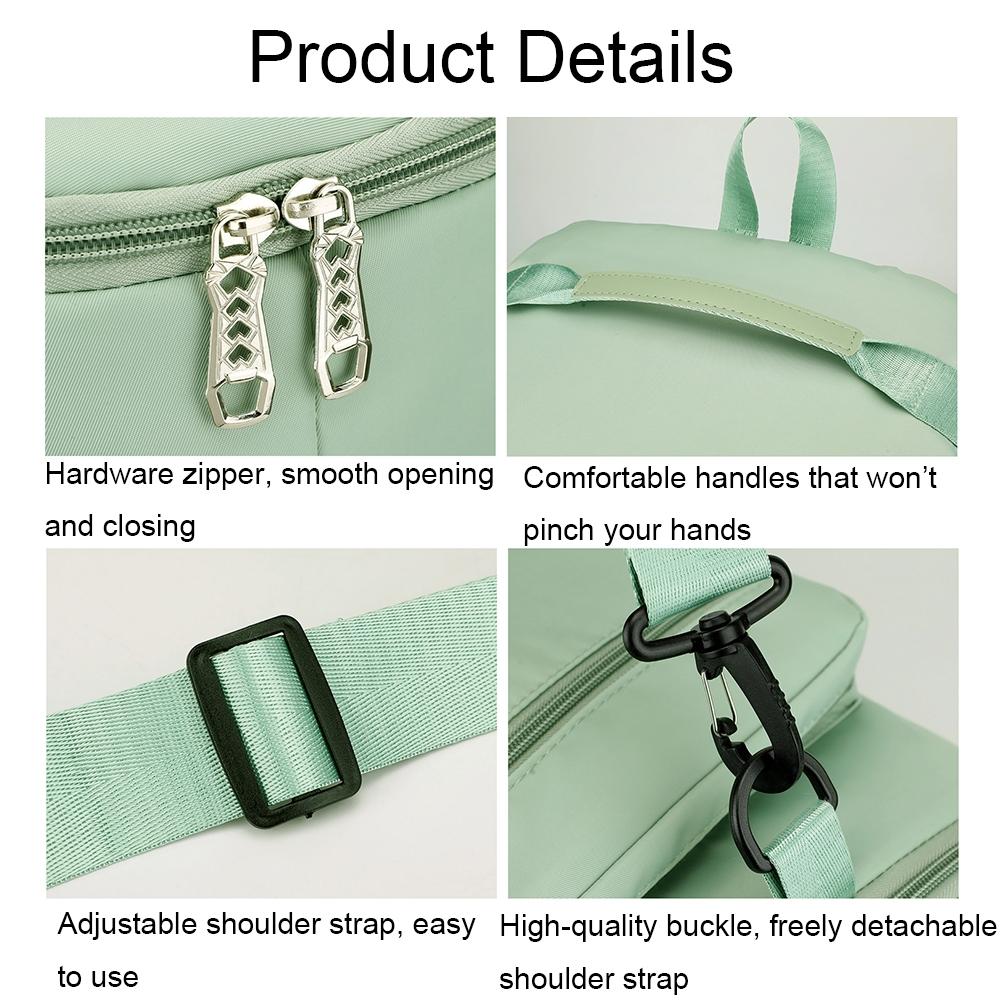 Waterproof Gym Bag - Shoe Compartment Included - Light Green