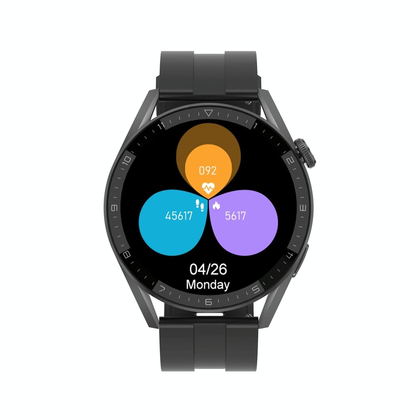 Smart Silicone Watch With Colour Screen - Silver