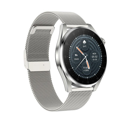 Waterproof Steel Smartwatch With Colour Screen - Ip68 - Silver