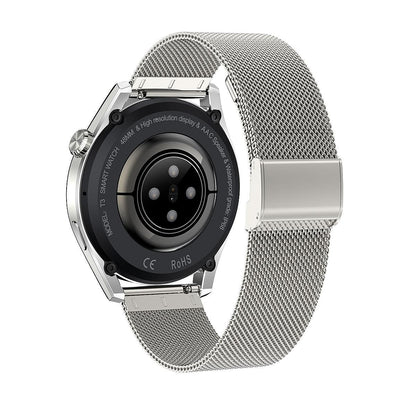 Waterproof Steel Smartwatch With Colour Screen - Ip68 - Silver