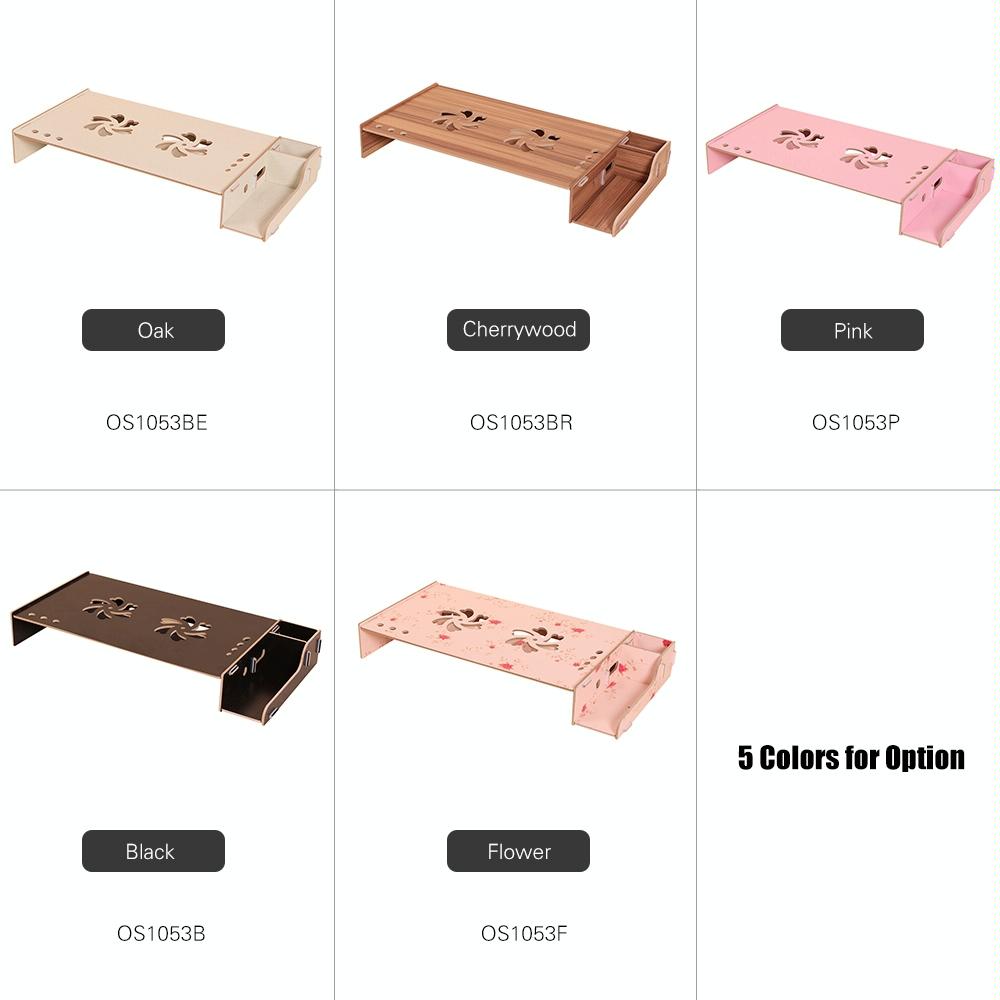 Wood Monitor Stand with Keyboard Storage - Tbd049404601B