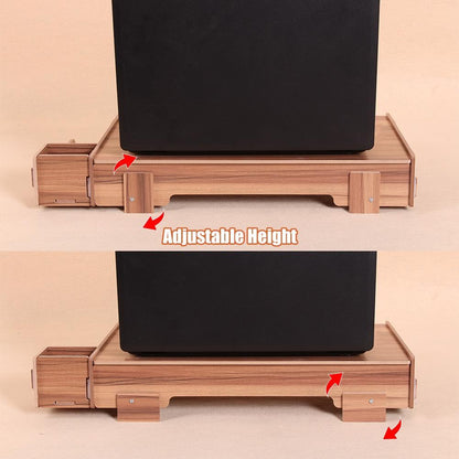 Wood Monitor Stand with Keyboard Storage - Tbd049404601B