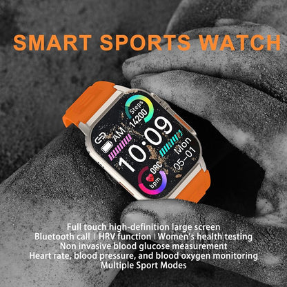 2.01 Inch Waterproof Smart Watch With Bluetooth Call & Health Tracking - Black