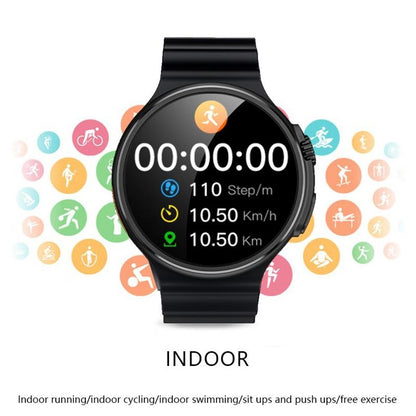 1.6 Inch Tft Round Screen Smart Watch Supports Voice Calls / Blood Oxygen Monitoring - Black