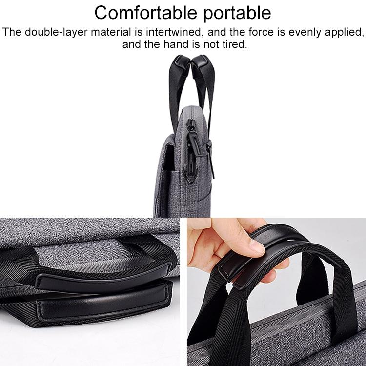 13.3 Inch Laptop Handheld Briefcase Storage Bag - no Shoulder Strap - Grey