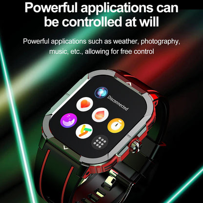 2.06 Inch Bt5.3 Ip68 Sport Smart Watch Bluetooth Call / Message / Health - Red