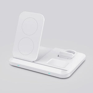 15W 3 In 1 Foldable Wireless Charger - White