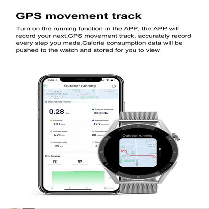 Smart Steel Watch With Colour Screen - Silver