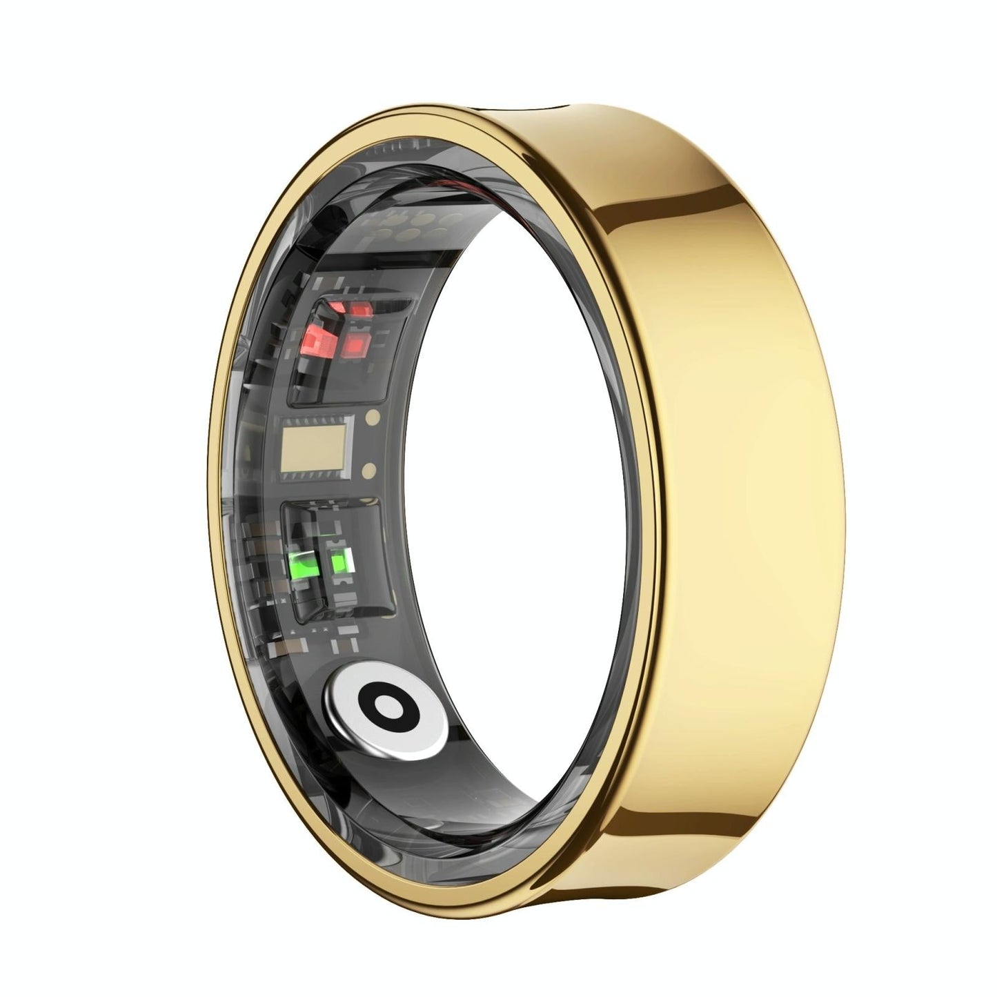 Smart Ring With Heart Rate Blood Oxygen Sleep Monitoring & Sports Modes - Size 10 - Gold