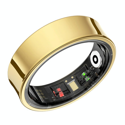 Smart Ring With Heart Rate Blood Oxygen Sleep Monitoring & Sports Modes - Size 10 - Gold
