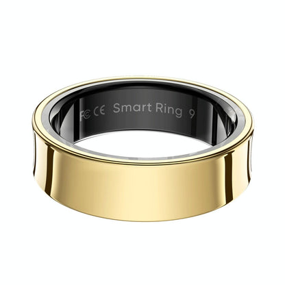 Smart Ring With Heart Rate Blood Oxygen Sleep Monitoring & Sports Modes - Size 10 - Gold
