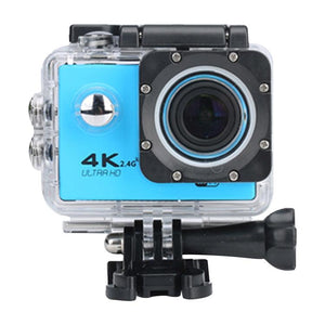 Waterproof 4k Action Camera for Cycling and Diving - Blue