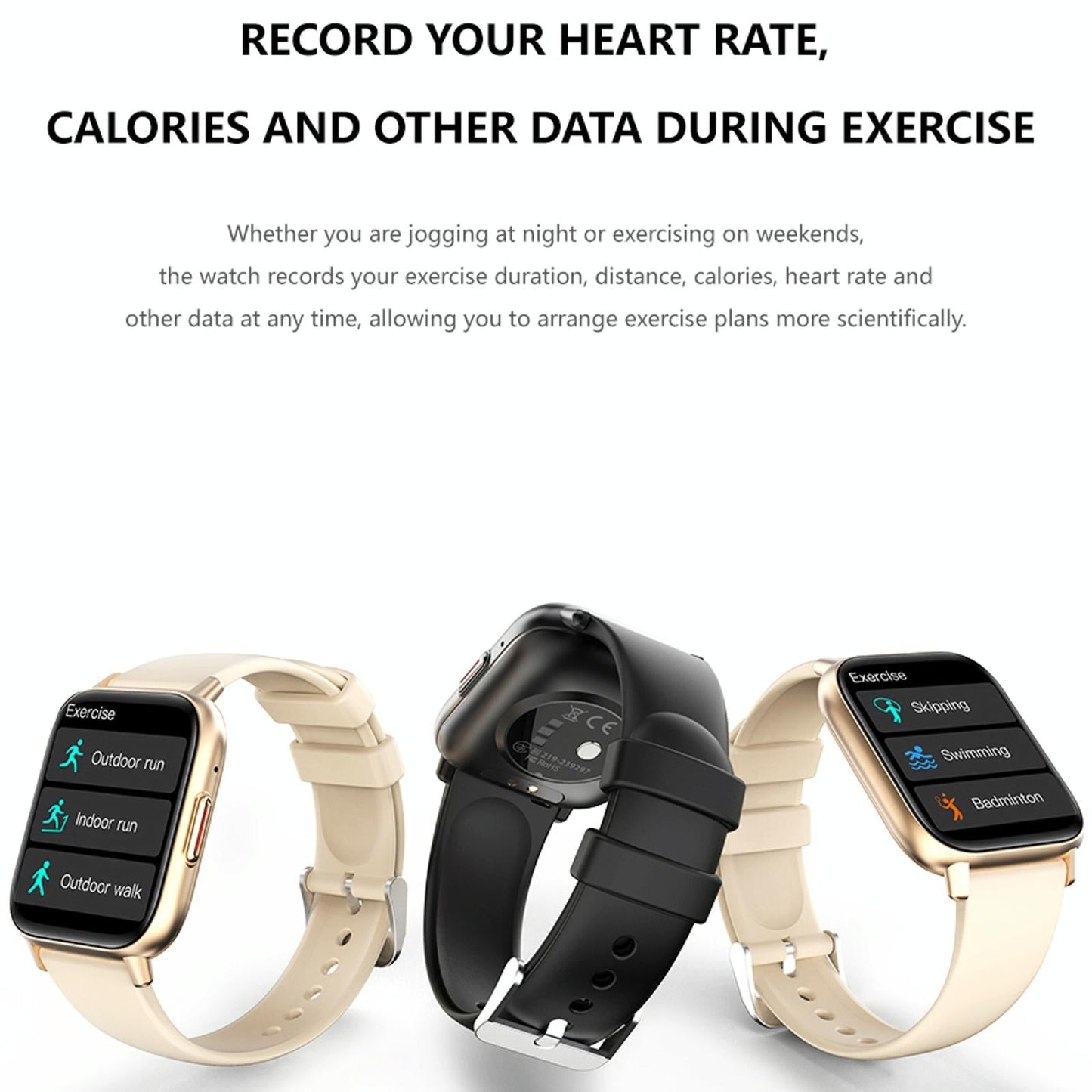 1.83 Inch Bt5.2 Smart Sport Watch Support Sleep / Heart Rate / Blood Oxygen / Temperature / Heart Sugar / Blood Pressure Health Monitor - Gold