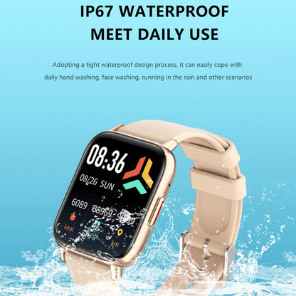 1.83 Inch Bt5.2 Smart Sport Watch Support Sleep / Heart Rate / Blood Oxygen / Temperature / Heart Sugar / Blood Pressure Health Monitor - Gold