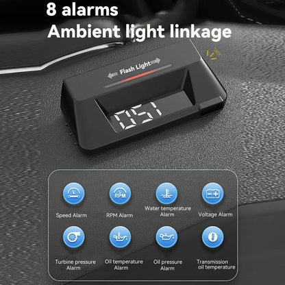 Vehicle Obd Head Up Display Multi Function Instrument For Oil Temp & Gearbox Monitoring - S101
