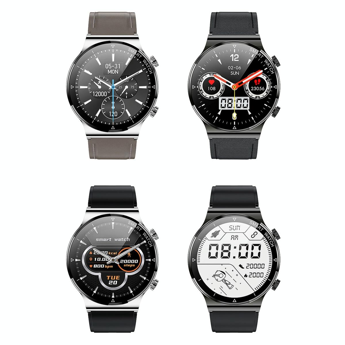 1.32 Inch Heart Rate Sleep Monitoring Smart Watch - Silver Silicone