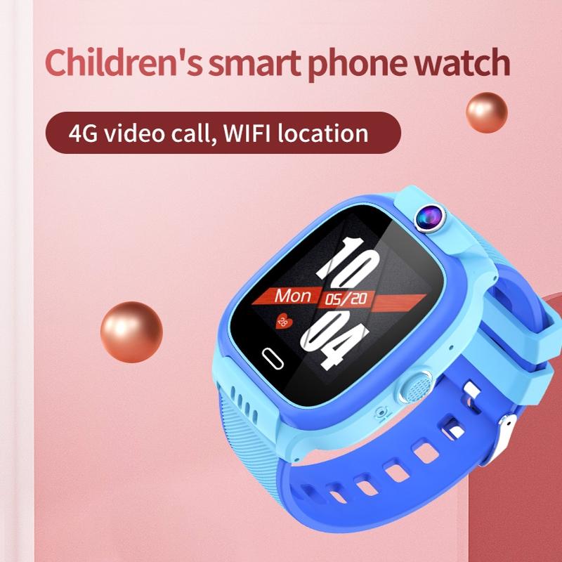 1.44 Inch 4G Video Call Waterproof Smart Children Phone Watch With Sos Function - Blue