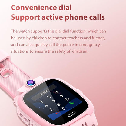 1.44 Inch 4G Video Call Waterproof Smart Children Phone Watch With Sos Function - Blue