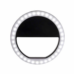 Ring-shaped Selfie Light for Live Photography - Led Flashlight - Black