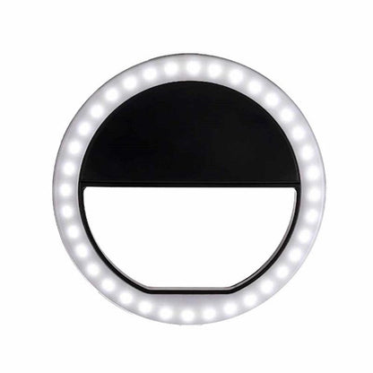 Ring-shaped Selfie Light for Live Photography - Led Flashlight - Black