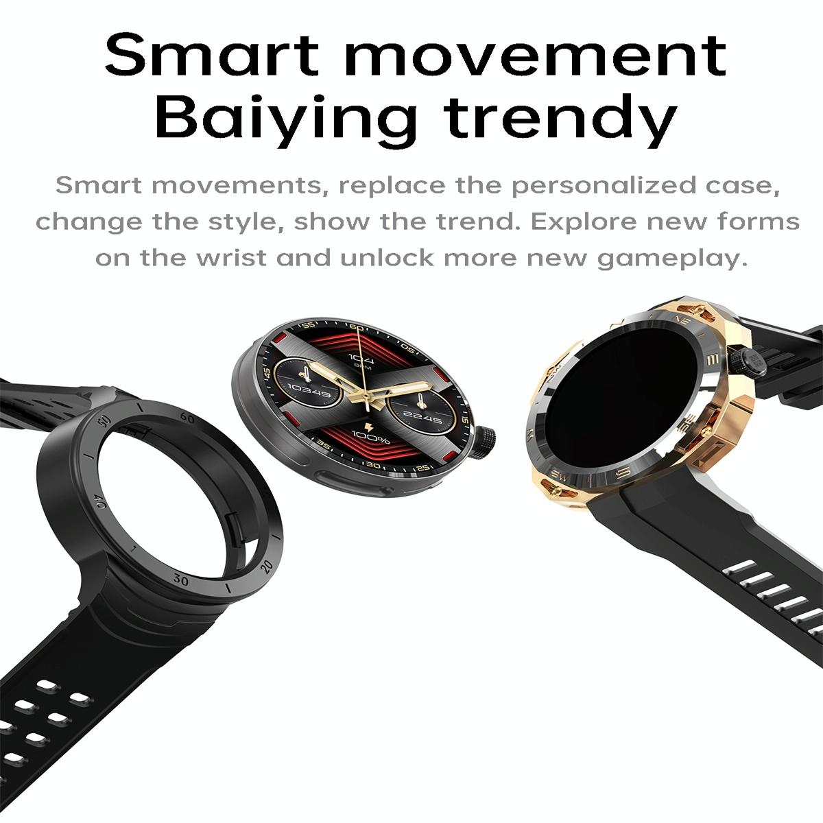 Smart Watch With Heart And Blood Monitoring Colour Screen - Gold