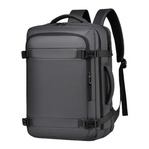 Expandable Double Shoulder Backpack For Business Or Casual Use - Gray