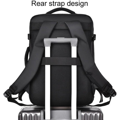 Expandable Double Shoulder Backpack For Business Or Casual Use - Gray