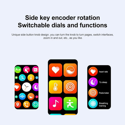 1.5 Inch Silicone Band Earphone Detachable Ip68 Waterproof Smart Watch Support Bluetooth Call - Red