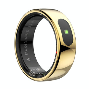 Smart Ring Heart Rate Blood Oxygen Sleep Sports Size 10 - Gold