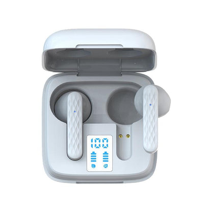 Wireless In-ear Earphone with Touch Control and Led Display - Bluetooth 5.0 - White