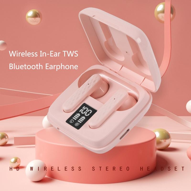 Wireless In-ear Earphone with Touch Control and Led Display - Bluetooth 5.0 - White
