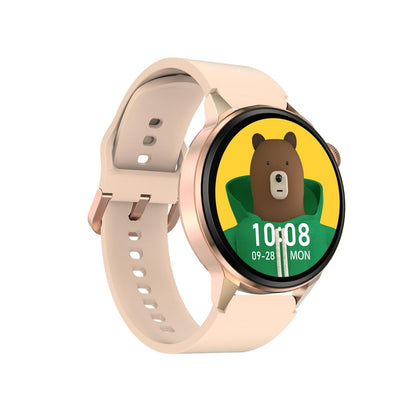 Silicone Band Smart Watch With Colour Screen - Pink