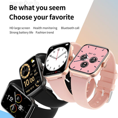 1.91 Inch Bt5.2 Smart Sport Watch Support Sleep / Heart Rate / Blood Oxygen / Temperature / Blood Pressure Health Monitor - Black