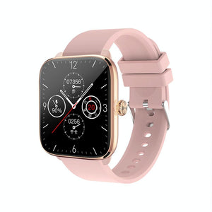 1.96 Inch Ip67 Waterproof Silicone Band Smart Watch Supports Dual-Mode Bluetooth Call / Heart Rate Monitoring - Pink