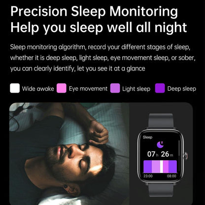 1.96 Inch Ip67 Waterproof Silicone Band Smart Watch Supports Dual-Mode Bluetooth Call / Heart Rate Monitoring - Pink