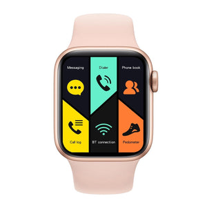 1.75 Inch Full Screen Ip67 Waterproof Smart Watch Support Sleep Monitor / Heart Rate Monitor / Bluetooth Call - Pink