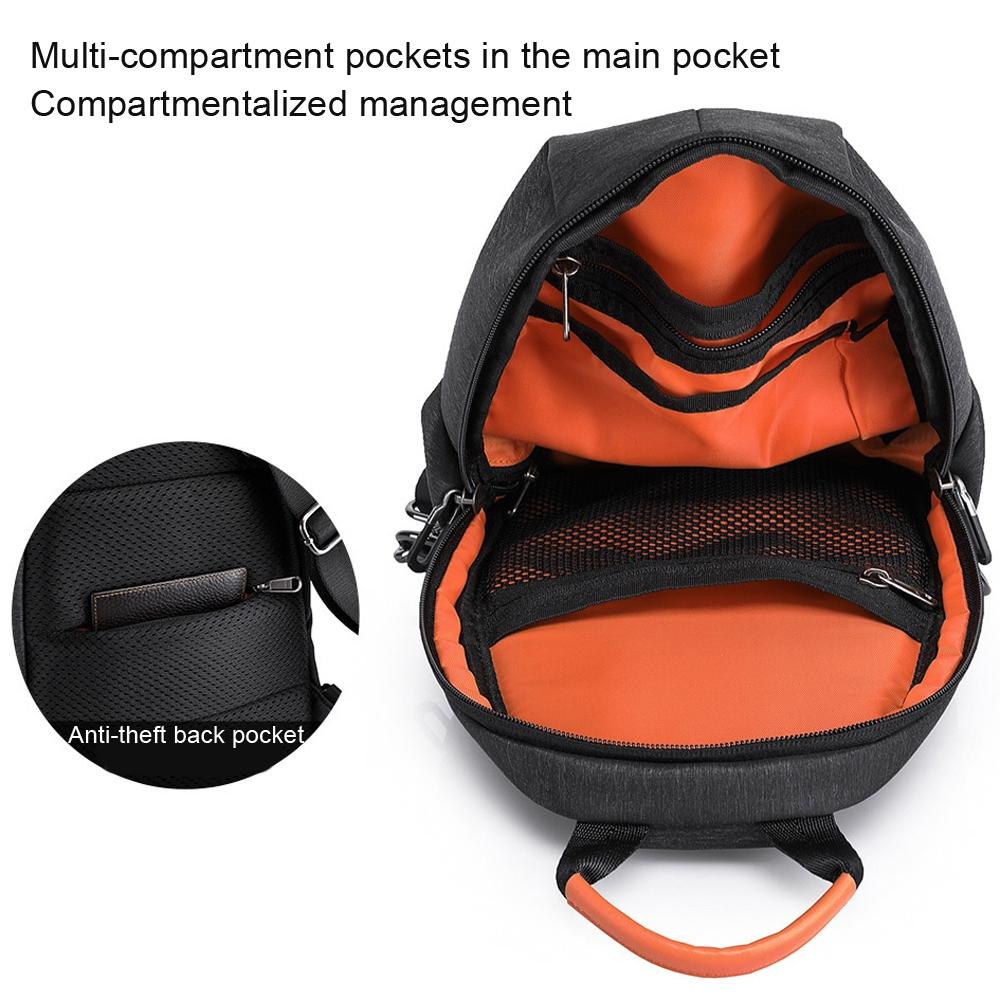Waterproof Usb Chest Bag For Men Casual Shoulder Messenger - Factory Direct Shop