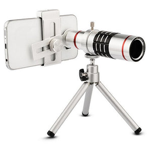 Universal Mobile Phone Telescope Lens with Clip - Ideal for Outdoor Shooting - 18X