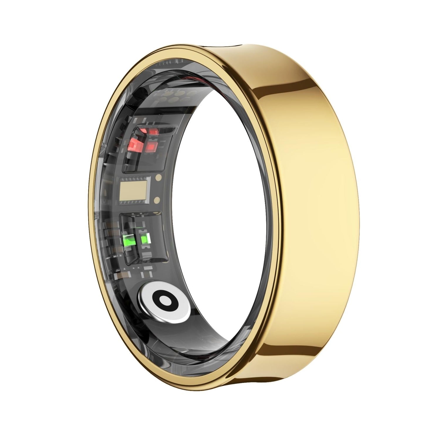Smart Ring With Heart Rate Blood Oxygen Sleep Monitoring & Sports Modes - Size 12 - Gold