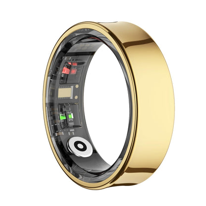 Smart Ring With Heart Rate Blood Oxygen Sleep Monitoring & Sports Modes - Size 12 - Gold