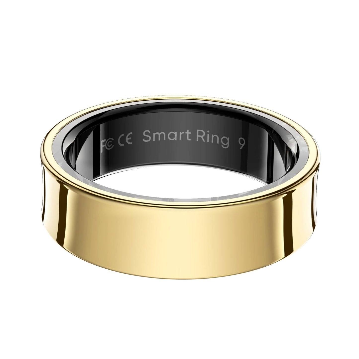 Smart Ring With Heart Rate Blood Oxygen Sleep Monitoring & Sports Modes - Size 12 - Gold