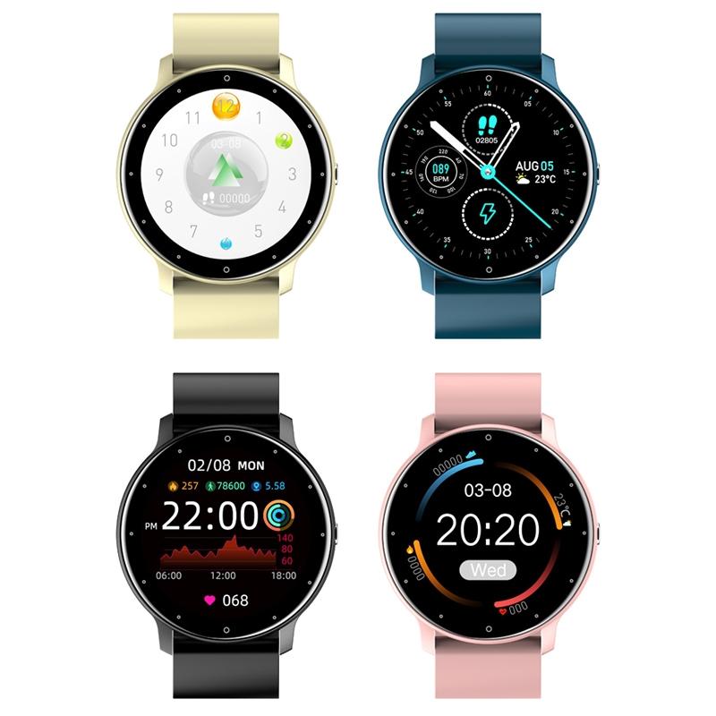 Smart Heart Rate Blood Pressure Oxygen Monitoring Sports Pedometer Wireless Bluetooth Watch - Black