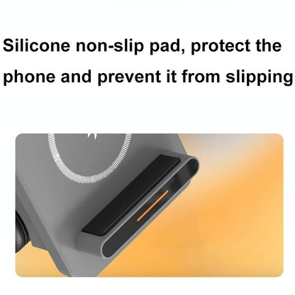 15W 3 In 1 Forklift Wireless Charger With Led Light - Orange