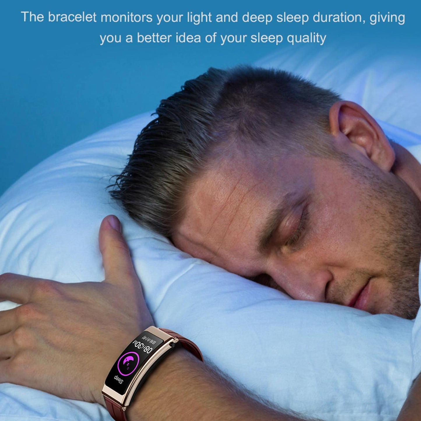 1.14 Inch Steel Band Earphone Detachable Smart Watch Support Bluetooth Call - Gold