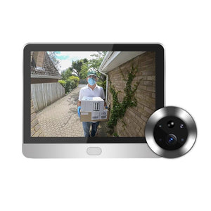 Wireless Doorbell 1080P Wifi Smart Cat Eye VWith 4.3 Colour Screen - White