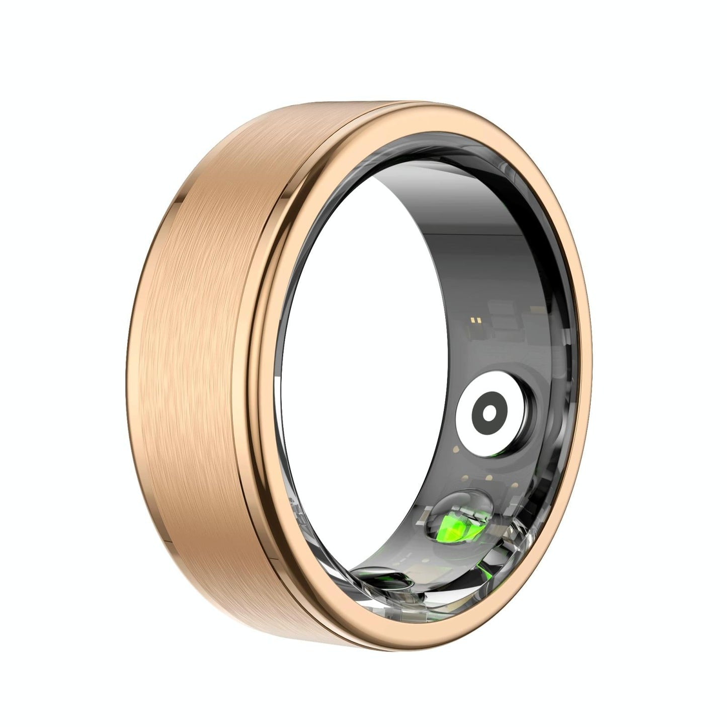 Smart Ring With Heart Rate Blood Oxygen Sleep & Sports Modes - Size 7 - Gold